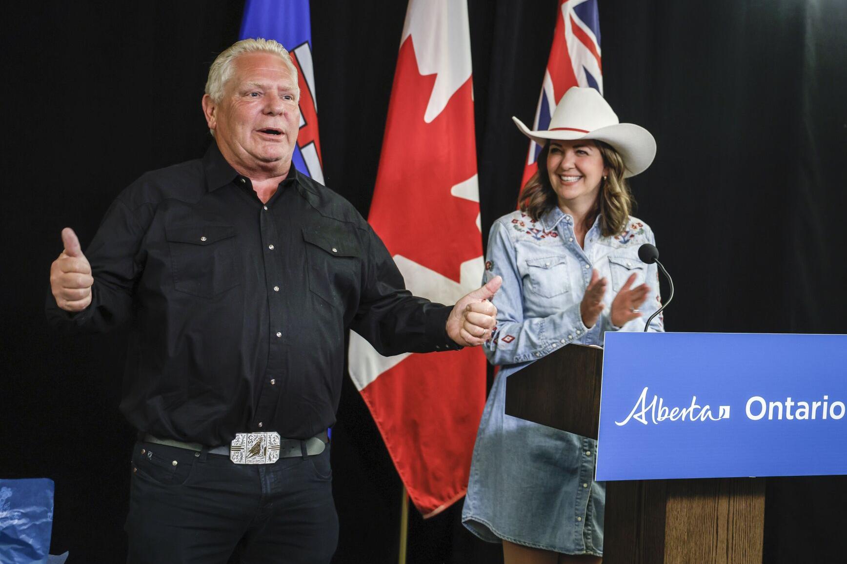 Doug Ford and Danielle Smith ink deal to promote pipelines and rail links